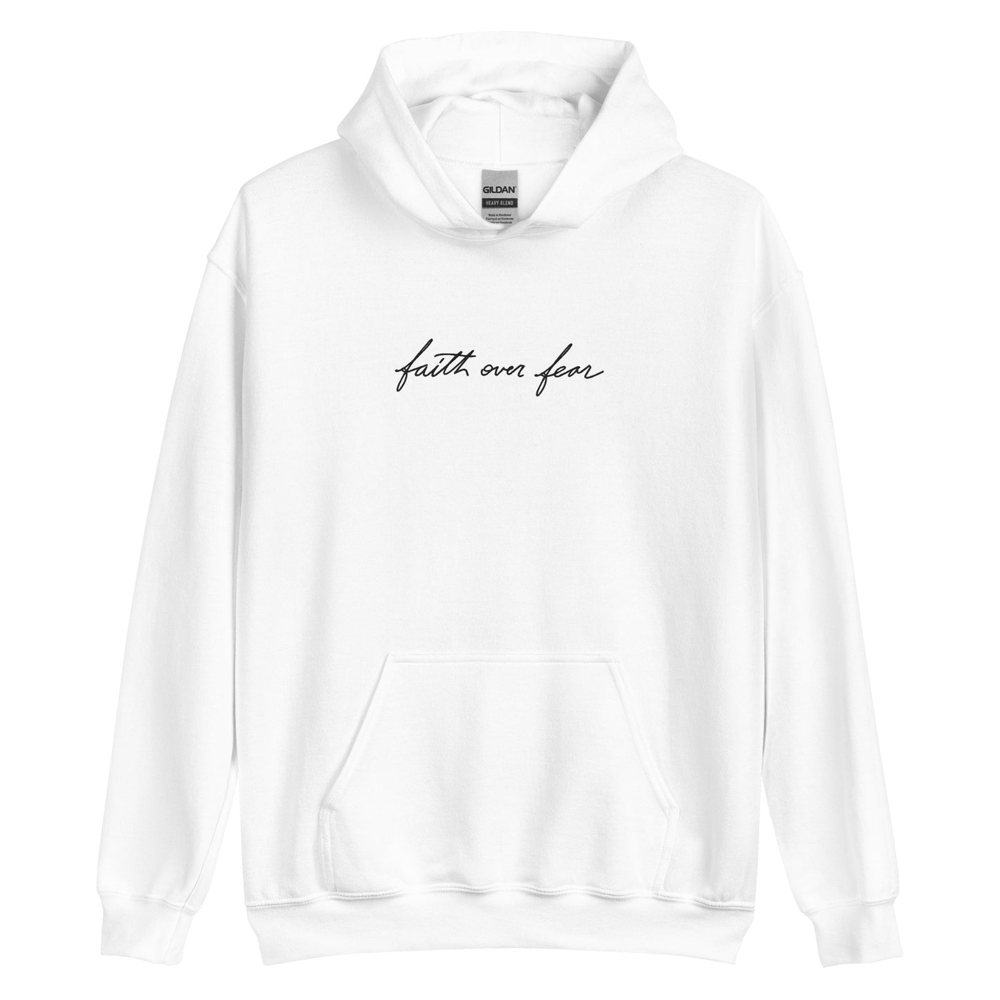 Embroidered Unisex Hoodie - Faith over Fear - A Thousand Elsewhere
