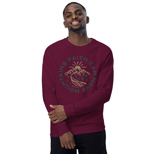 Unisex Organic Sweatshirt - TWCC, Matthew 17:20 - A Thousand Elsewhere