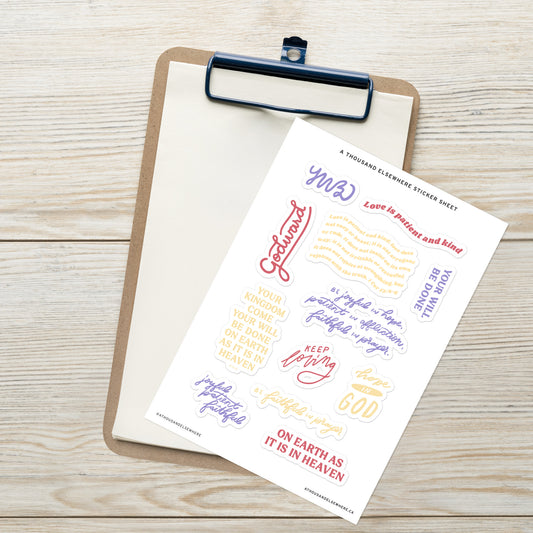 Gospel Sticker Sheet - A Thousand Elsewhere
