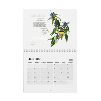 Consider the Birds & Flowers - 2025 Wall Calendar