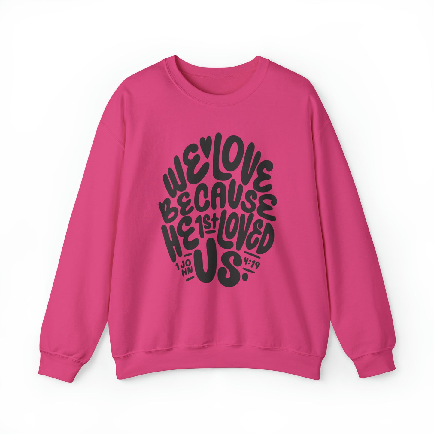 Unisex Heavy Blend Crewneck - We Love (Black) - A Thousand Elsewhere