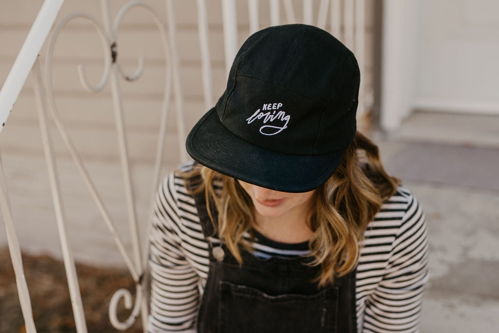 Embroidered Five Panel Hat - Keep Loving - A Thousand Elsewhere