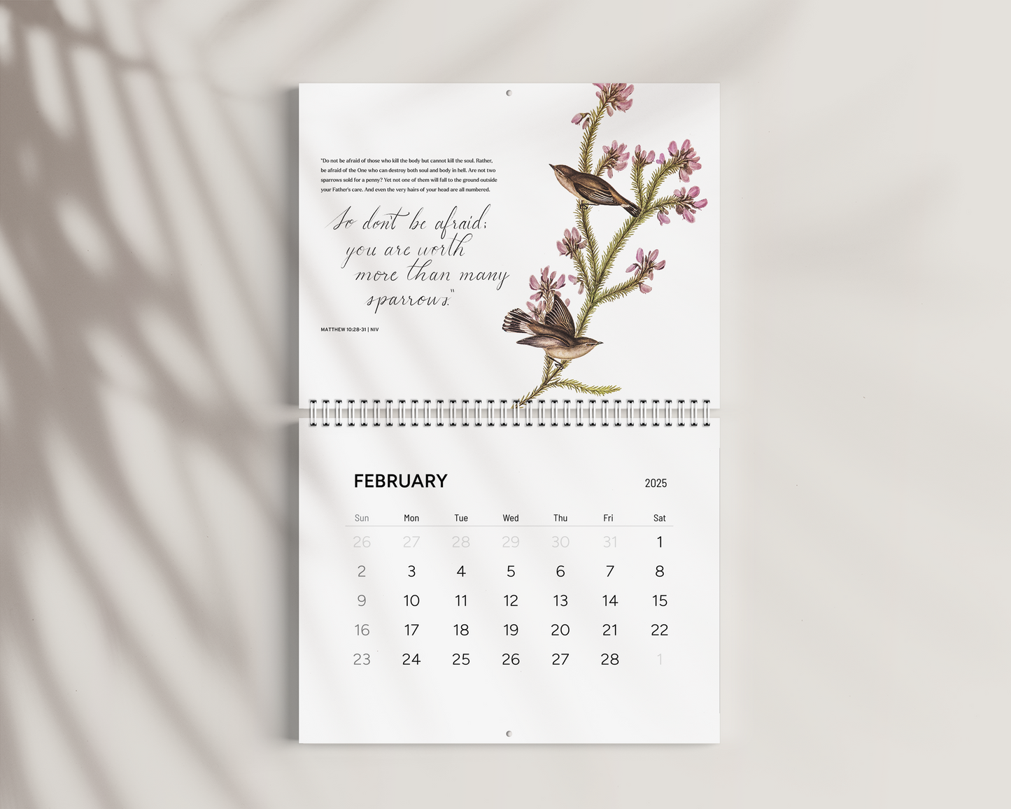 Consider the Birds & Flowers - 2025 Wall Calendar