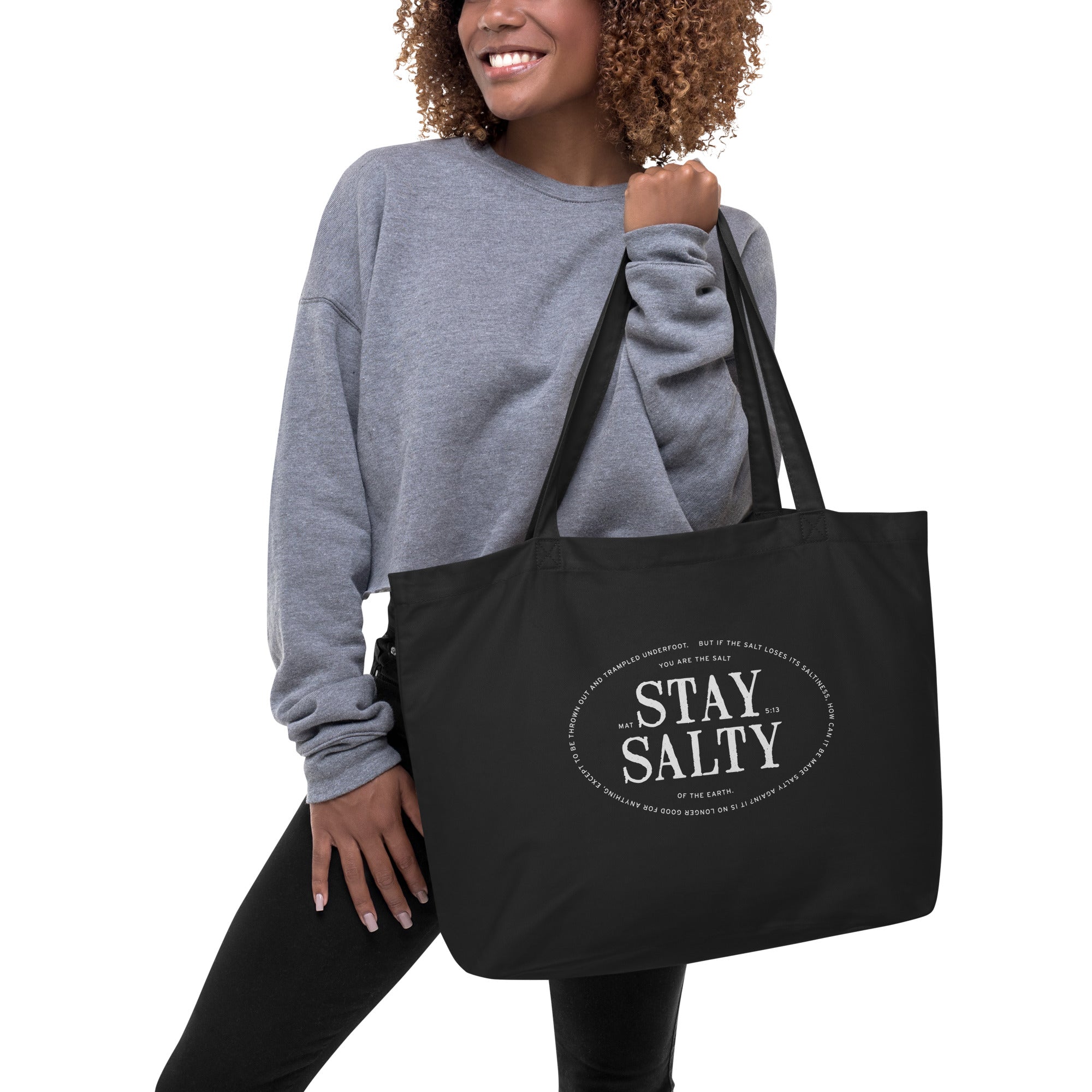 Large Eco Tote Bag - Stay Salty